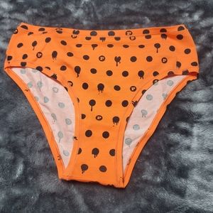 ❤️ Victoria's secret pink HALLOWEEN cheeky panty MEDIUM ORANGE